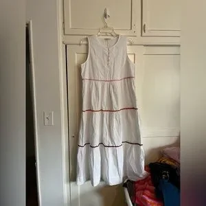 Madewell Dresses Madewell Ric Rac Tiered Cotton Dress Size Medium Poshmark